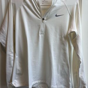 Nike White Dri-FIT Long Sleeve Shirt